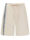 Jw Anderson Wide Leg Shorts In Off White
