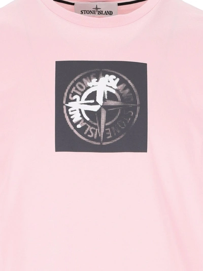 Stone Island Logo T-shirt In Pink