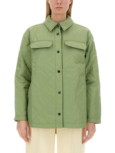 Canada Goose Albany Quilted Shirt Jacket In Verde
