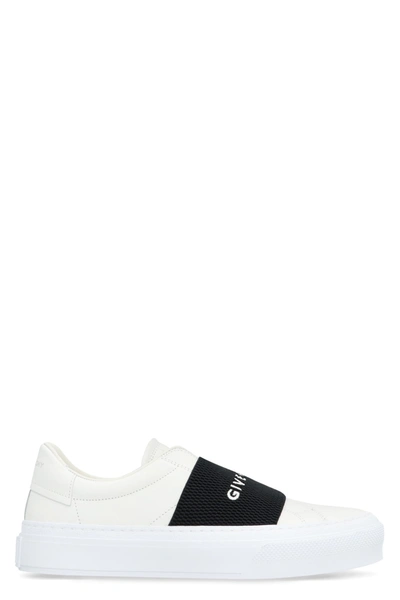 Givenchy City Sport Leather Slip-on Sneakers In White