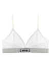 Versace Ribbed Stretch-cotton Soft-cup Triangle Bra In White