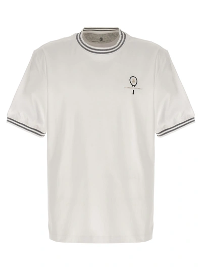 Brunello Cucinelli Logo T-shirt In White