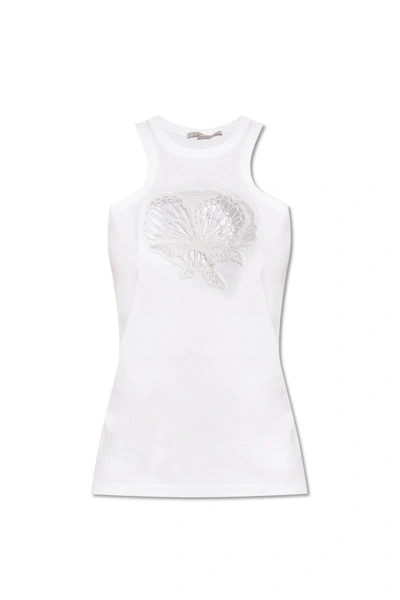 Stella Mccartney Openwork Pattern Top In White