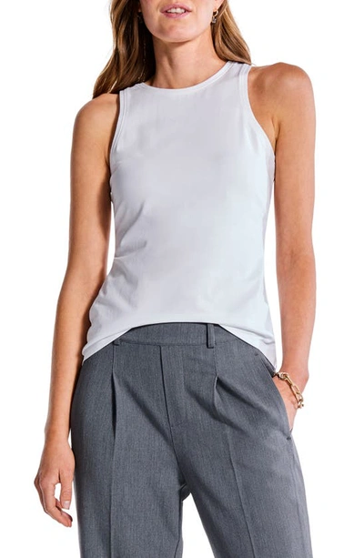 Nic + Zoe Nic+zoe High Neck Perfect Tank In Paper White