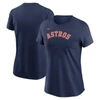 Nike Navy Houston Astros Wordmark T-shirt In Navy