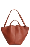 Proenza Schouler Large Chelsea Tote In Cognac/silver