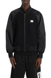 Dolce & Gabbana Bomber Jacket With Logo In Nero