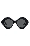 LOEWE CURVY 49MM SMALL GEOMETRIC SUNGLASSES