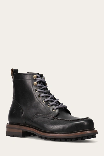 The Frye Company Frye Hudson Workboot Lug Boots In Black