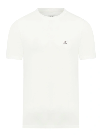 C.p. Company 30/1 Jersey Logo T-shirt In White