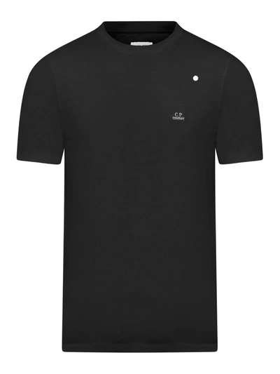 C.p. Company 30/1 Jersey Logo T-shirt In Black