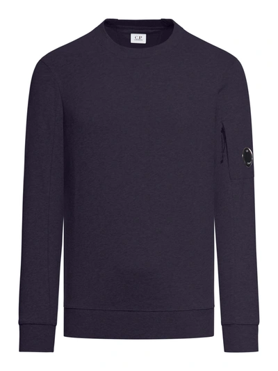 C.p. Company Diagonal Raised Fleece Sweatshirt In Blue