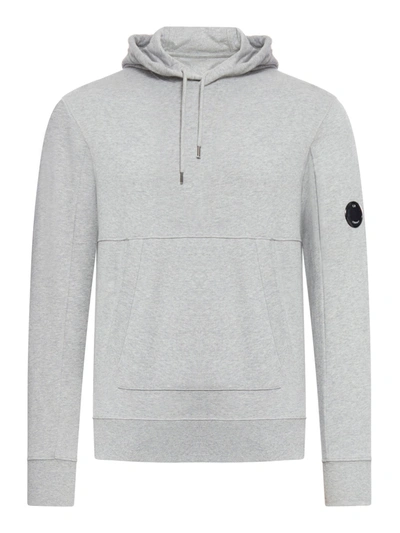 C.p. Company Diagonal Raised Hooded Sweatshirt In Grey