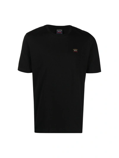 Paul & Shark Logo Patch T-shirt In Black