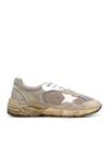 Golden Goose Mens Dad-star Sneakers In Dove-gray Mesh And Suede With White Leather Star In Multicolour