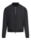 Moorer Zip-up Bomber Jacket In Black