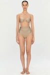 Jonathan Simkhai Constantine Bikini Top In Driftwood