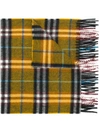 BURBERRY BURBERRY CHECK CASHMERE SCARF - YELLOW,405710112263952