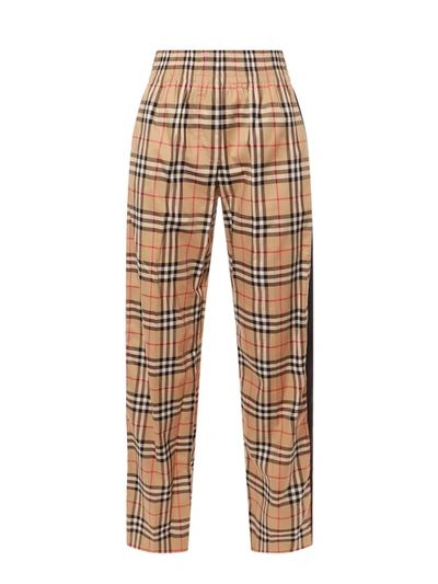 Burberry Trousers In Archive Beige Ip Chk