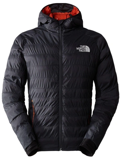 The North Face Dawn Turn 50/50 Hooded Jacket In Asphgr/redorang
