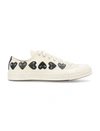 Comme Des Garçons Multi Heart Low Top In Beige