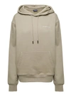 JACQUEMUS JACQUEMUS BEIGE HOODIE WITH CONTRASTING LOGO PRINT IN COTTON MAN