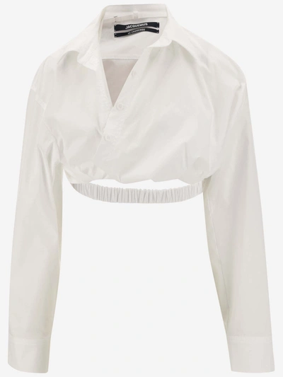 Jacquemus White Le Chouchou 'la Chemise Bahia Courte' Shirt In Bianco