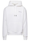 JACQUEMUS JACQUEMUS WHITE HOODIE WITH CONTRASTING LOGO EMBROIDERY IN COTTON WOMAN