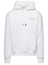 Jacquemus Felpa Con Cappuccio E Logo Ricamato In Bianco