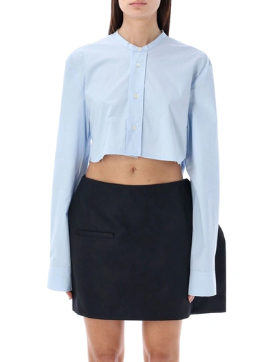 Jw Anderson J.w. Anderson Cropped Shirt In Blue