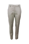 Brunello Cucinelli Cropped Stretched Trousers In Beige