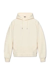 Jacquemus Typo Drawstring Hoodie In Beige