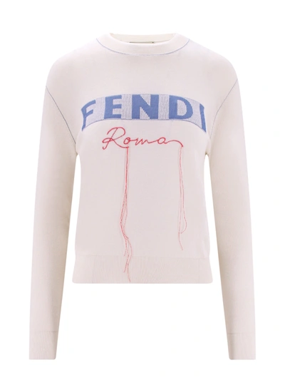 Fendi Jumper In Bianco