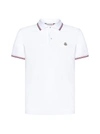 Moncler Polo Shirt In Bianco