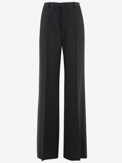 Balenciaga Wool Pants In Black