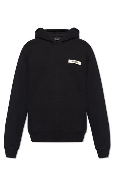 Jacquemus Hoodie With Logo In Black