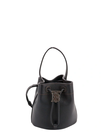 Burberry Tb Bucket Bag In Black
