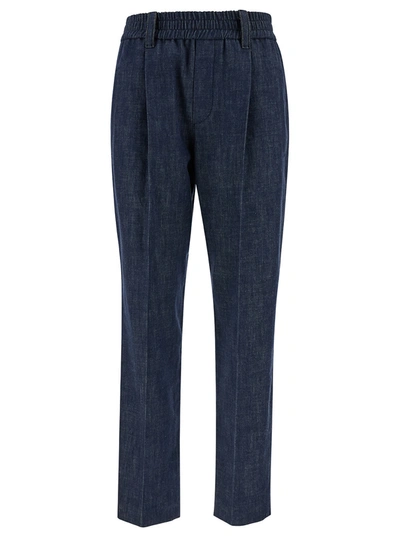 Brunello Cucinelli Pantalone Denim In Blue