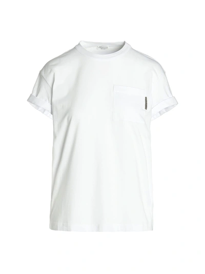 BRUNELLO CUCINELLI BRUNELLO CUCINELLI CHEST POCKT CREWNECK T-SHIRT