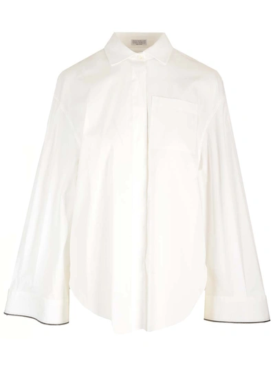 BRUNELLO CUCINELLI BRUNELLO CUCINELLI STRETCH POPELINE SHIRT