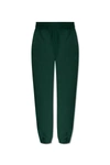 Burberry Fleeced Cotton Sweatpants With Cuffs In Ivy