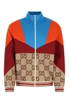 GUCCI GUCCI COLOR-BLOCK ZIPPED LONG-SLEEVED JACKET