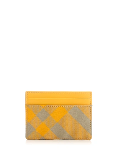 BURBERRY BURBERRY WOOL AND LEATHER CARD HOLDER