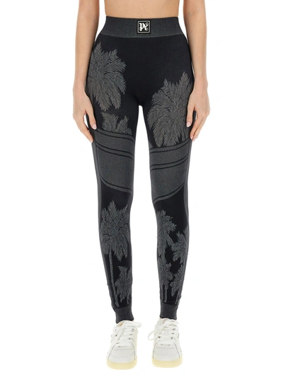 PALM ANGELS Jacquard-knit leggings