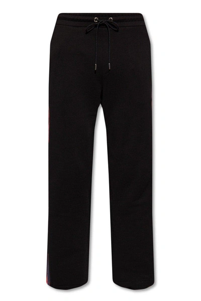 Moncler Drawstring Straight Leg Pants In Nero