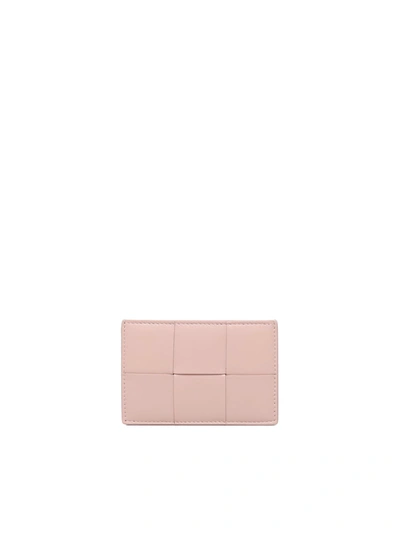 Bottega Veneta Cassette Credit Card Holder In Pink