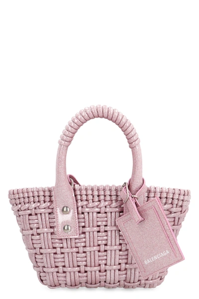 Balenciaga Bistro Xxs Basket Handbag In Pink