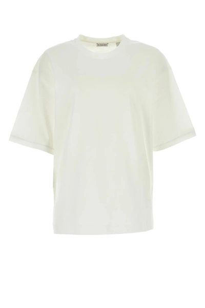 BURBERRY BURBERRY WHITE COTTON OVERSIZE T-SHIRT