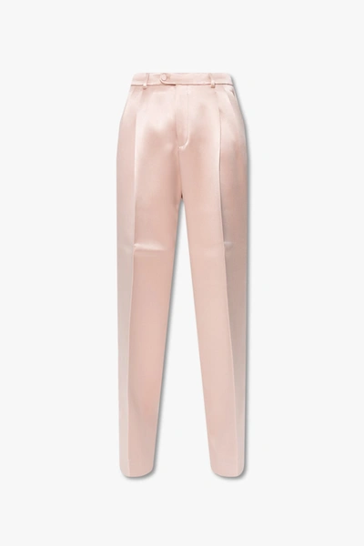 Gucci Straight Satin Pants In Rosa