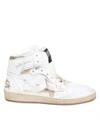 GOLDEN GOOSE GOLDEN GOOSE SKY STAR trainers IN LEATHER WITH GOLD LAMINATED STAR